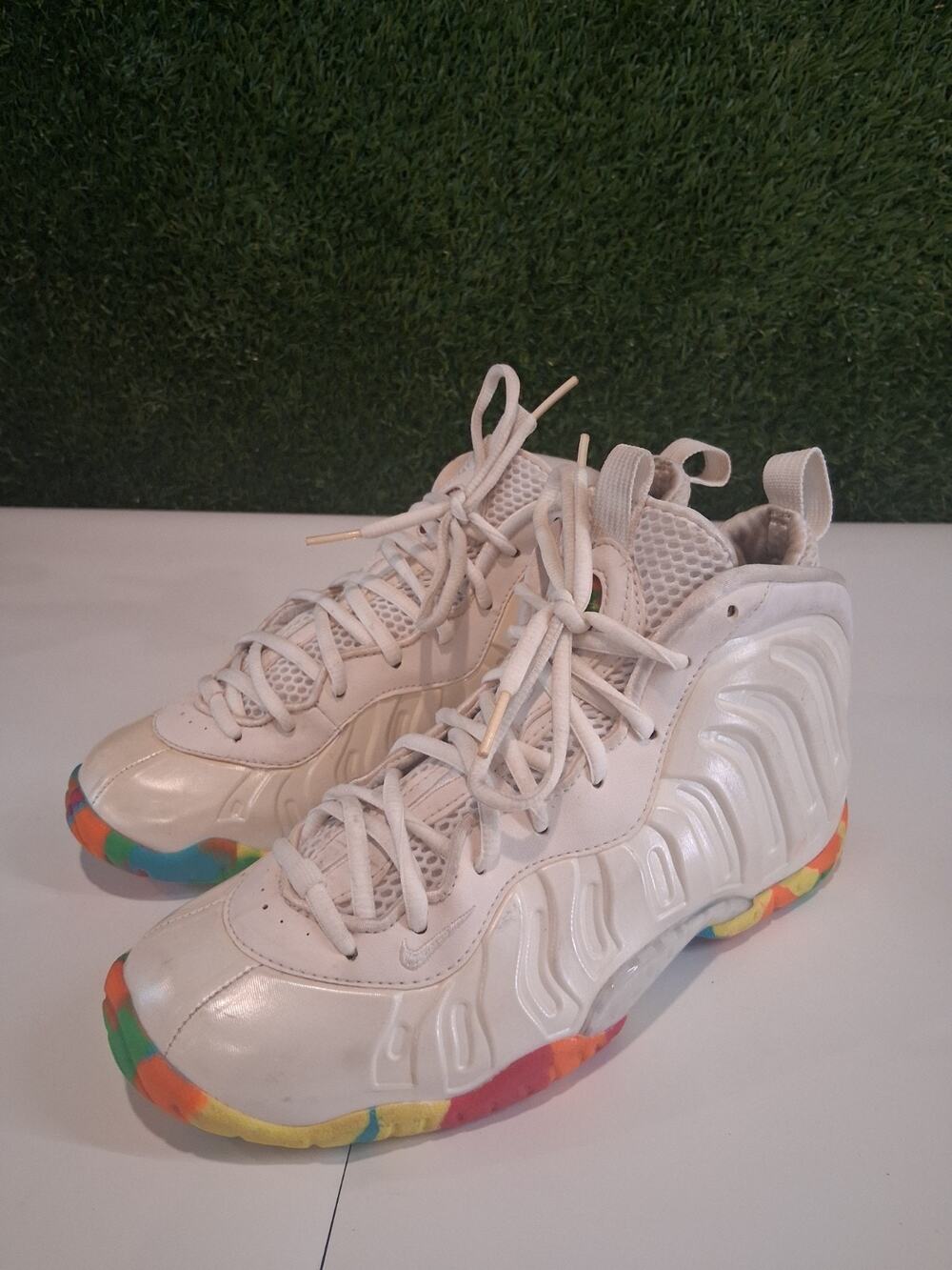 Nike Little Posite One GS Fruity Pebbles White 644791-100 Size 6.5Y Women 8 Rare